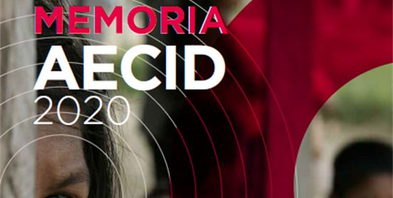 Imagen de la portada de la Memoria AECID 2020