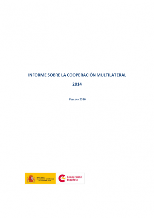 Informe de Cooperación Multilateral 2014